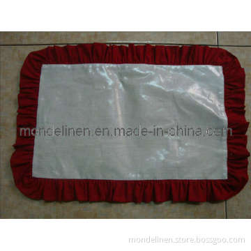 Red Color Ruffle Border Placemat (PM-010)